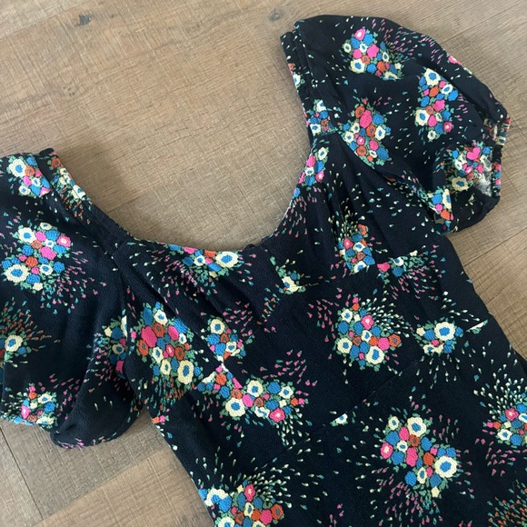 anthropologie scarletta sweetheart floral print mini dress - Picture 4 of 6